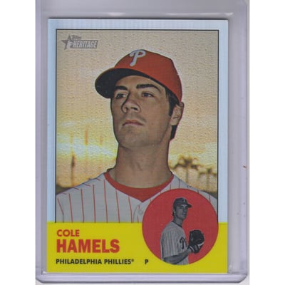 2012 Topps Heritage Chrome Refractors #HP48 Cole Hamels