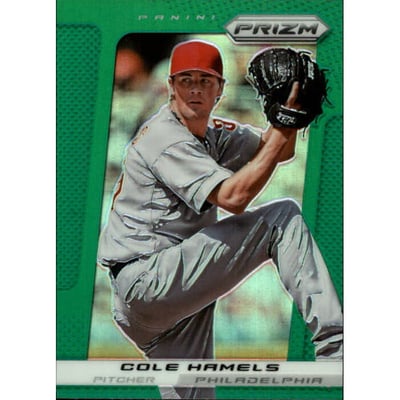 2013 Panini Prizm Prizms Green #160 Cole Hamels