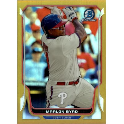 2014 Bowman Chrome Gold Refractors #162 Marlon Byrd