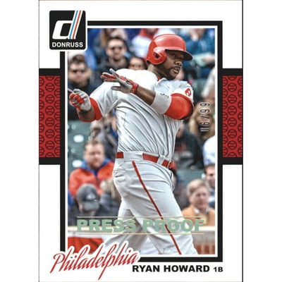 2014 Donruss Press Proofs Gold #323 Ryan Howard