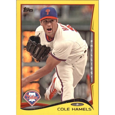 2014 Topps Yellow #196 Cole Hamels