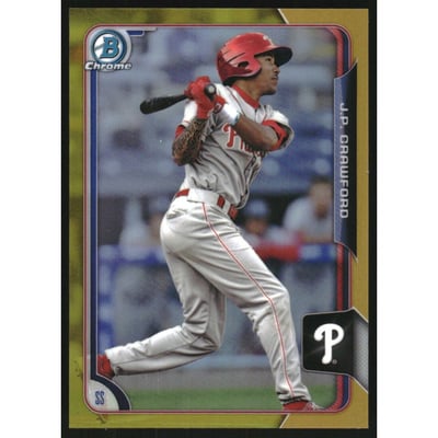 2015 Bowman Chrome Draft Gold Refractors #25 J.P. Crawford