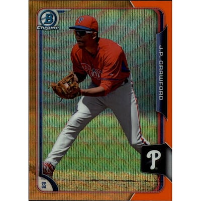 2015 Bowman Chrome Prospects Orange Wave Refractors #BCP153 J.P. Crawford