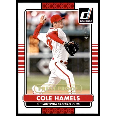 2015 Donruss Press Proofs Gold #138 Cole Hamels