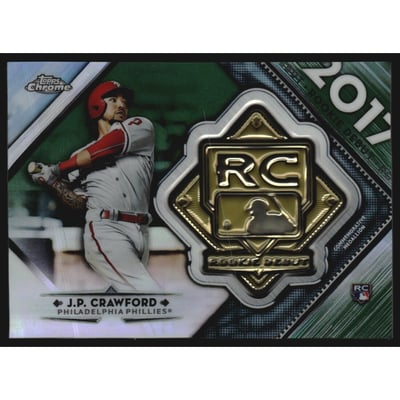 2018 Topps Chrome Rookie Debut Medal Green Refractors #RDMJC J.P. Crawford