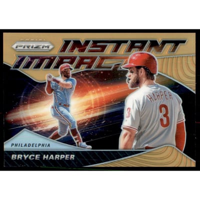 2020 Panini Prizm Instant Impact Prizms Neon Orange #2 Bryce Harper