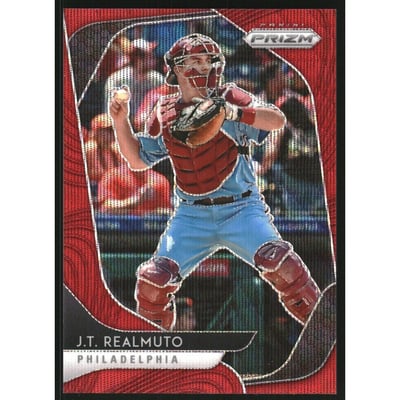 2020 Panini Prizm Prizms Red Wave #172 J.T. Realmuto