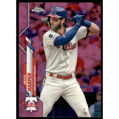 2020 Topps Chrome Pink Refractors #97 Bryce Harper