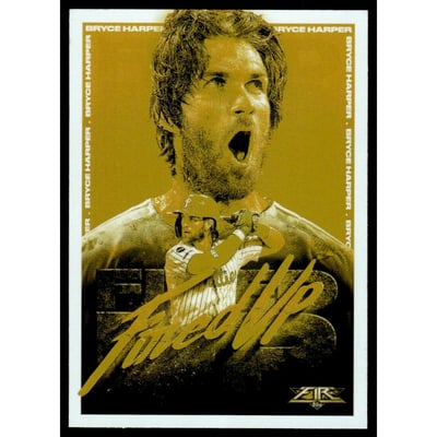 2020 Topps Fire Fired Up Gold Minted #FIU1 Bryce Harper