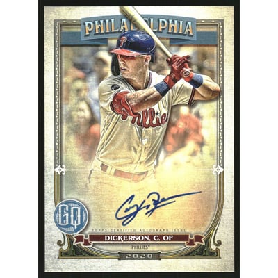 2020 Topps Gypsy Queen Autographs #GQACD Corey Dickerson