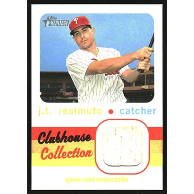 2020 Topps Heritage Clubhouse Collection Relics #CCRJRE J.T. Realmuto