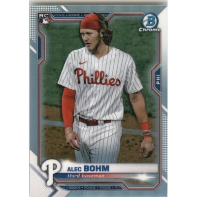 2021 Bowman Chrome Rookie Image Variations #94 Alec Bohm/pinstripe jsy