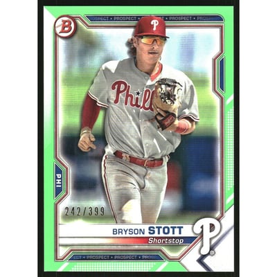 2021 Bowman Prospects Neon Green #BP17 Bryson Stott