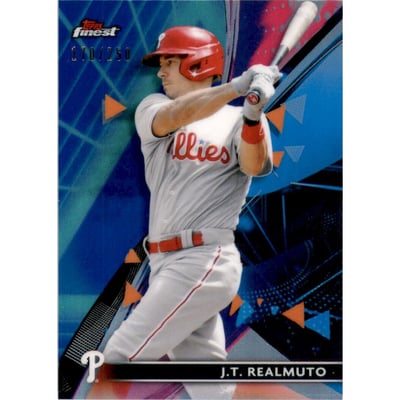 2021 Finest Purple and Aqua Vapor Refractors #36 J.T. Realmuto