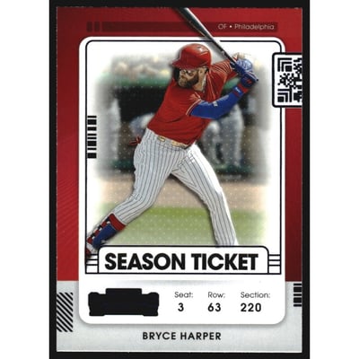 2021 Panini Contenders Season Ticket Blue #99 Bryce Harper