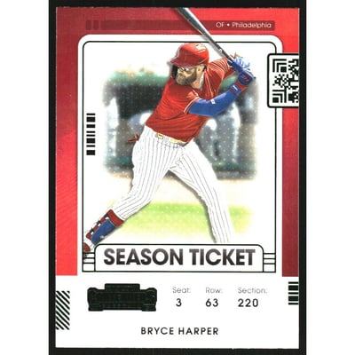 2021 Panini Contenders Season Ticket Green #99 Bryce Harper