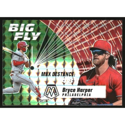 2021 Panini Mosaic Big Fly Mosaic Green #4 Bryce Harper