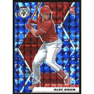 2021 Panini Mosaic Mosaic Blue Camo #220 Alec Bohm