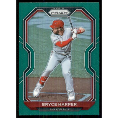 2021 Panini Prizm Prizms Green #187 Bryce Harper