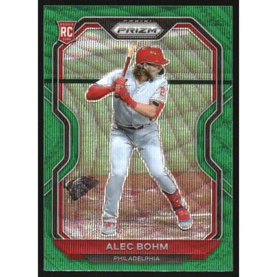 2021 Panini Prizm Prizms Green Wave #140 Alec Bohm