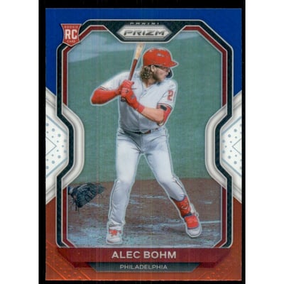 2021 Panini Prizm Prizms Red White and Blue #140 Alec Bohm