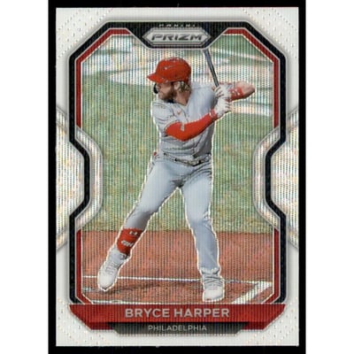 2021 Panini Prizm Prizms White Wave #187 Bryce Harper