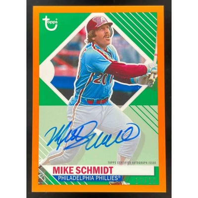 2021 Topps Brooklyn Collection Autographs Orange #BKA-MS Mike Schmidt Auto /20