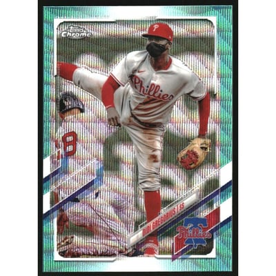 2021 Topps Chrome Aqua Wave Refractors #181 Didi Gregorius