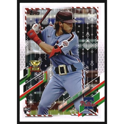 2021 Topps Walmart Holiday Photo Variations #HW212 Alec Bohm/Santa belt