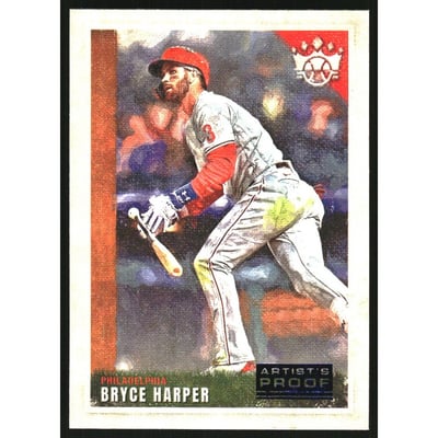 2022 Diamond Kings Artist Proof Blue #47 Bryce Harper