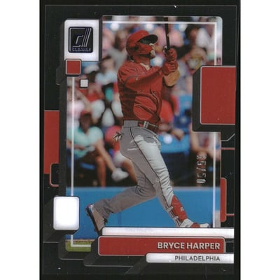 2022 Panini Chronicles Clearly Donruss Blue #39 Bryce Harper