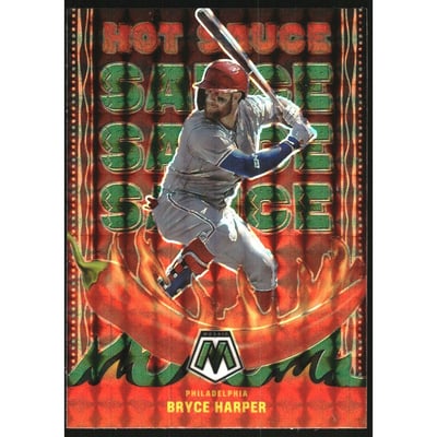 2022 Panini Mosaic Hot Sauce Mosaic Green #3 Bryce Harper