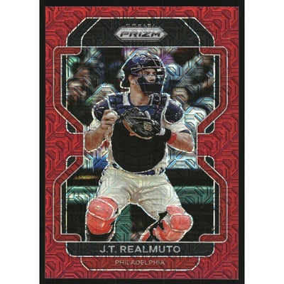 2022 Panini Prizm Prizms Red Mojo #255 J.T. Realmuto T3