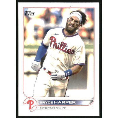 2022 Topps Base Set Photo Variations #250A Bryce Harper/running