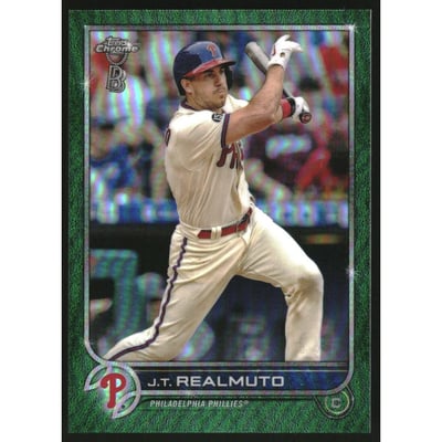 2022 Topps Chrome Ben Baller Green Refractors #13 J.T. Realmuto