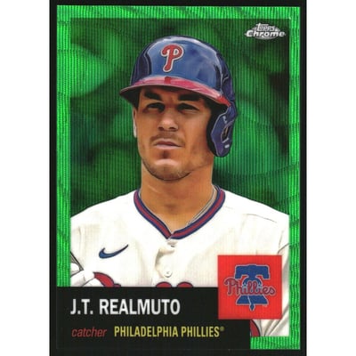 2022 Topps Chrome Platinum Anniversary Green Wave Refractors #490 J.T. Realmuto