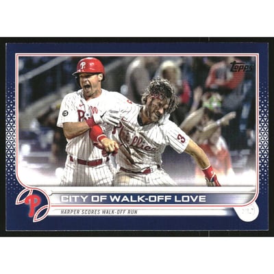 2022 Topps Royal Blue #321 City of Walk-Off Love/Bryce Harper