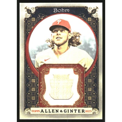 2023 Topps Allen and Ginter Relics #AGRBAB Alec Bohm