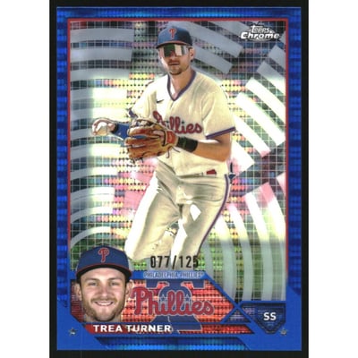 2023 Topps Chrome Blue Sonar Refractors #103 Trea Turner
