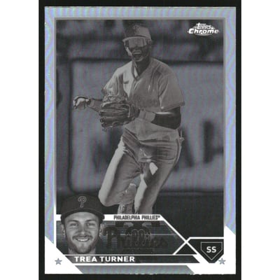 2023 Topps Chrome Negative Refractors #103 Trea Turner