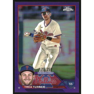 2023 Topps Chrome Purple Refractors #103 Trea Turner