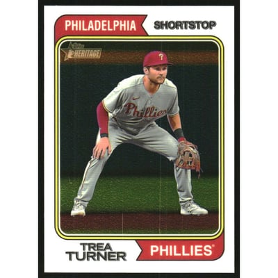 2023 Topps Heritage Chrome #575 Trea Turner