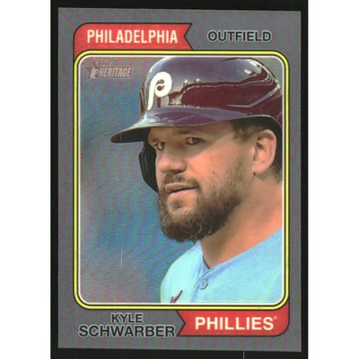 2023 Topps Heritage Chrome Silver Refractors #174 Kyle Schwarber