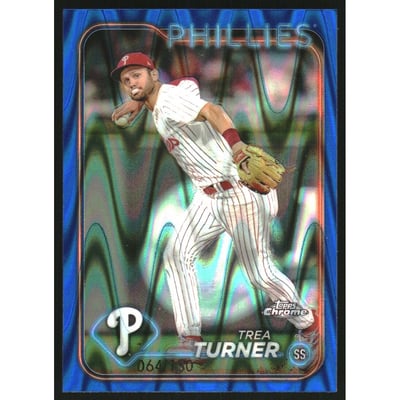 2024 Topps Chrome Blue RayWave Refractors #169 Trea Turner