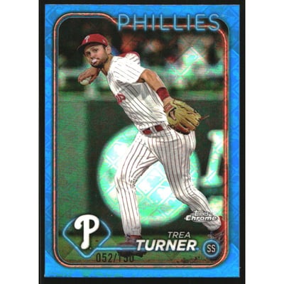 2024 Topps Chrome Logofractor Blue Refractors #169 Trea Turner