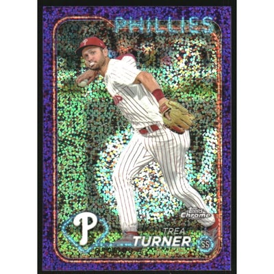 2024 Topps Chrome Purple Speckle Refractors #169 Trea Turner