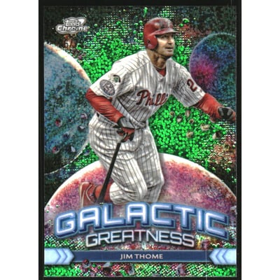 2024 Topps Cosmic Chrome Galactic Greatness Green Space Dust Refractors #GG3 Jim Thome