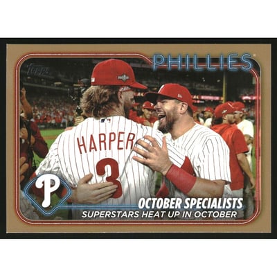 2024 Topps Gold #275 Bryce Harper/Kyle Schwarber CL