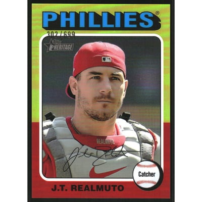 2024 Topps Heritage Chrome Refractors #159 J.T. Realmuto HN