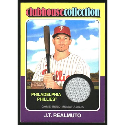 2024 Topps Heritage Clubhouse Collection Relics #CCRJR J.T. Realmuto HN